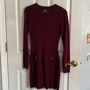 🔥lowest price! IZ Byer Maroon Sweater Dress Size Small